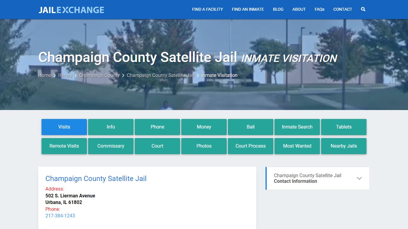 Inmate Visitation - Champaign County Satellite Jail, IL