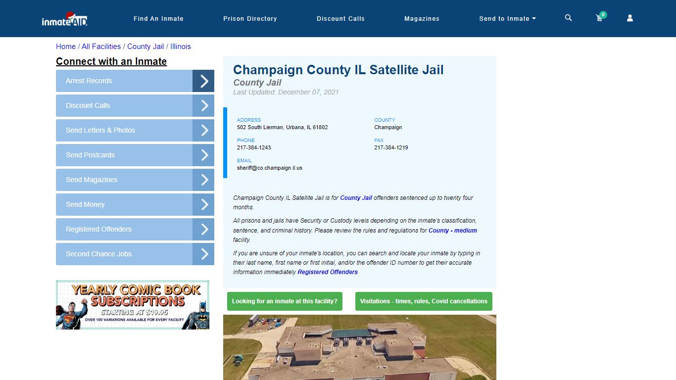 Champaign County IL Satellite Jail - Inmate Locator - Urbana, IL